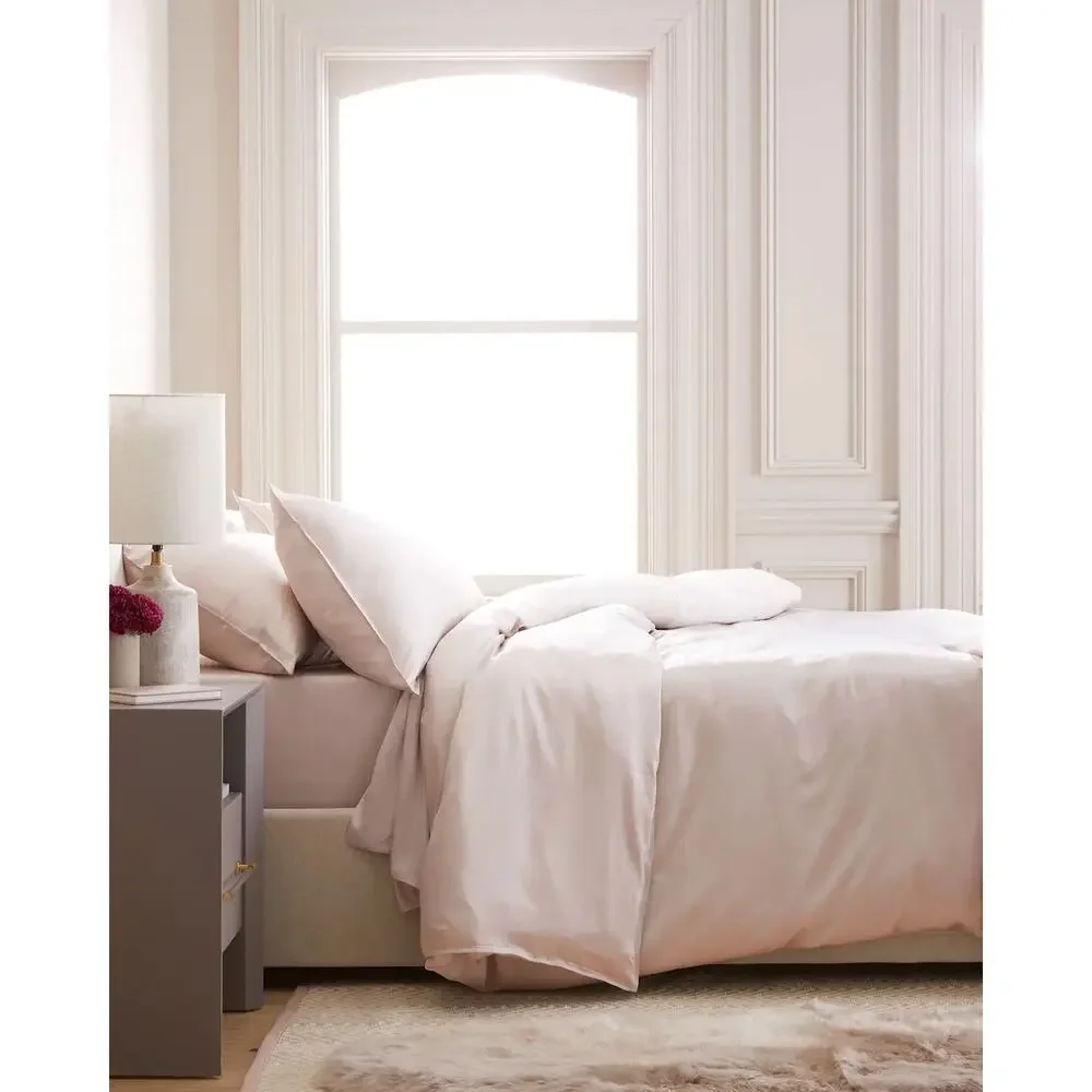Quince Bamboo Duvet Cover Set Soft Blush Full/Queen NWOT